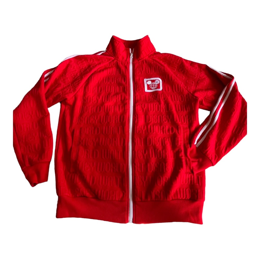 Disney• Rare Full Zip• all over embossed logo• Left chest Embroidery signature.